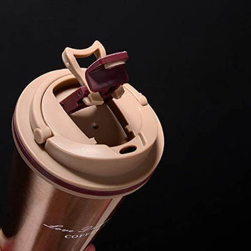 Voberry Insulated Coffee Mug with Lid Starbucks Style Thermal Coffee Cup 500ml - Imported from UK